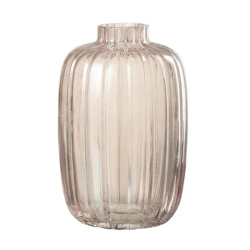 VASE EN VERRE FUME ROSE